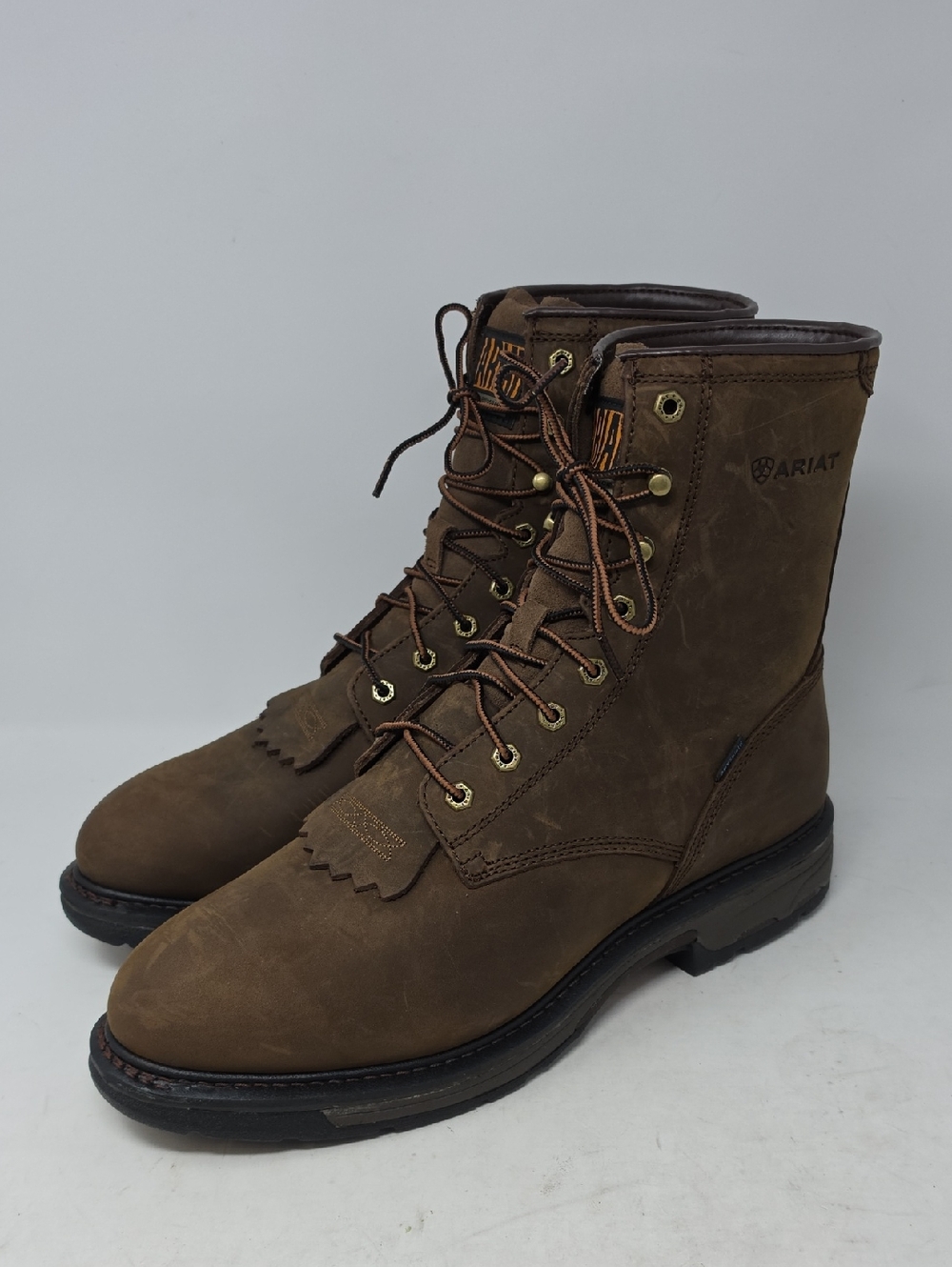 Ariat Workhog H2O Waterproof Work Boots for Men  Oily Distressed Brown Size 14EE